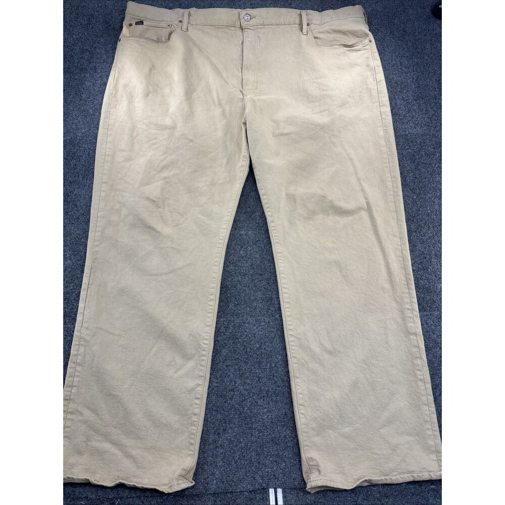 Polo Ralph Lauren Hampton Jeans Mens 52B x 32 Tan Relaxed Straight Big Tall